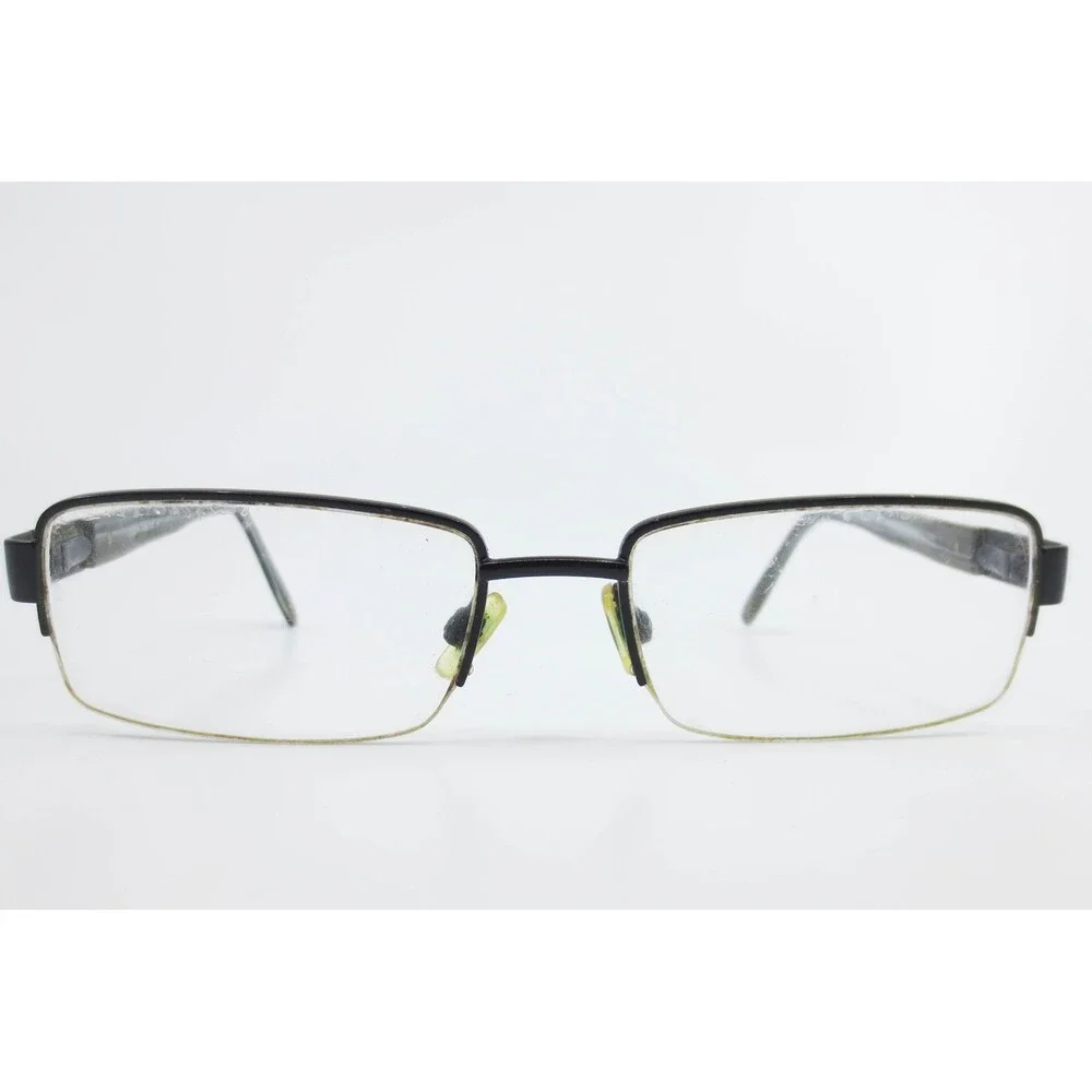 Joseph Abboud JA4023 001 Black Rectangular Semi-Rimless Eyeglasses 55-18-145